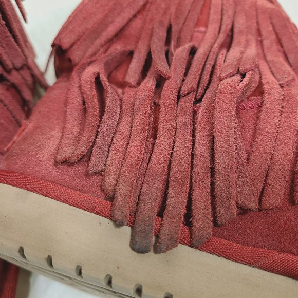 Koolaburra By Ugg Suede Tiered fringe Boots - Picture 8 of 13